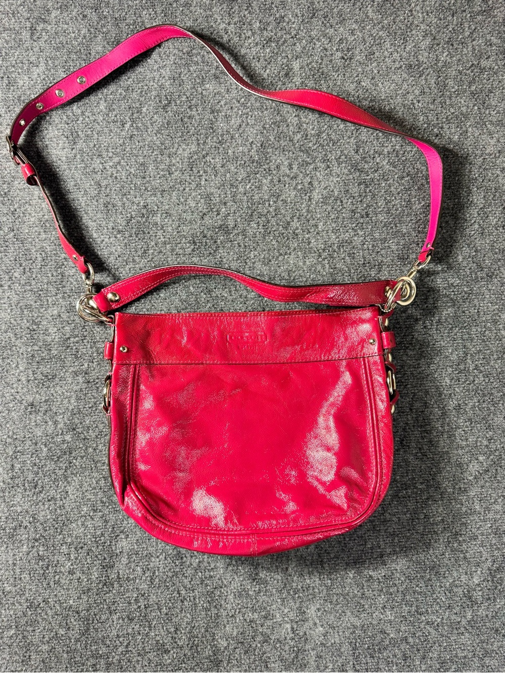 Coach Bright Pink Leather Crossbody Bag